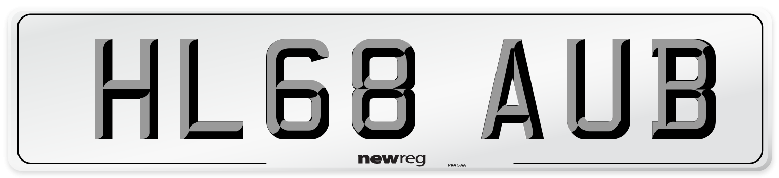 HL68 AUB Number Plate from New Reg
